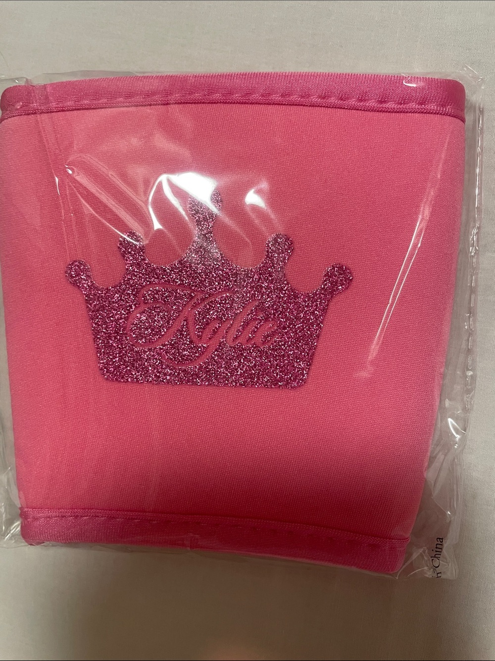 Dunkin’ Donuts Kylie Pink Crown Neoprene NEW Accessory Sleeve - Unbranded